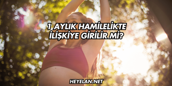 1 Aylık Hamilelikte İlişkiye Girilir mi?