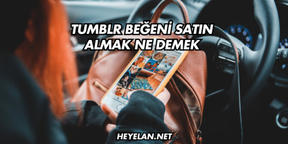 Tumblr Beğeni Satın Almak Ne Demek