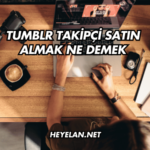 Tumblr Takipçi Satın Almak Ne Demek